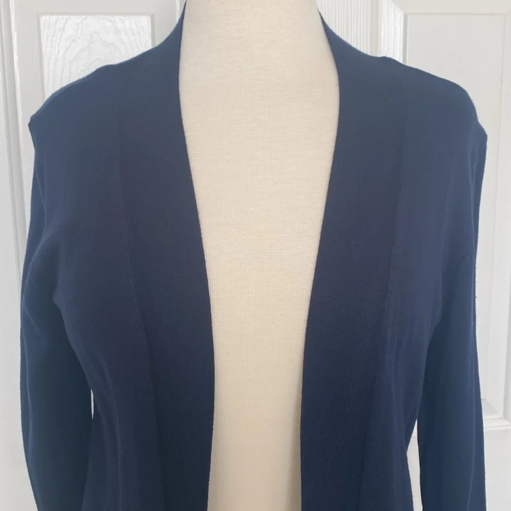 Karen Scott Open Front Jersey Cardigan Size Small - Picture 3 of 8